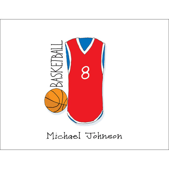 Slam Dunk Basketball Foldover Note Cards